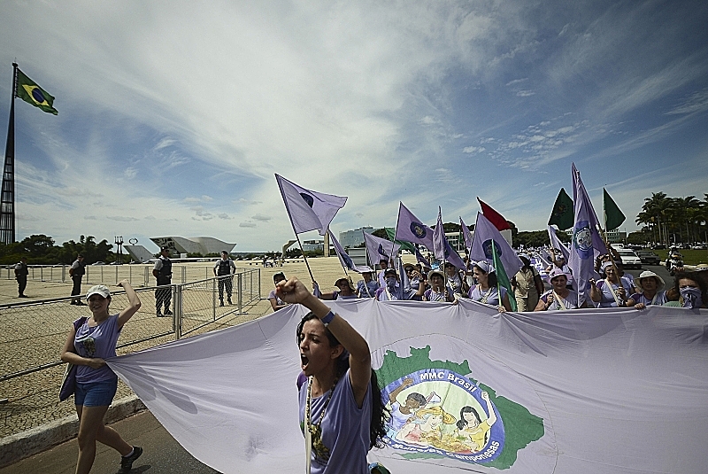 MMC lançou uma campanha nacional chamada Sementes de Resistência. na jornada do 8 M de 2020(Foto: Marcello Casal Jr/Agência Brasil)